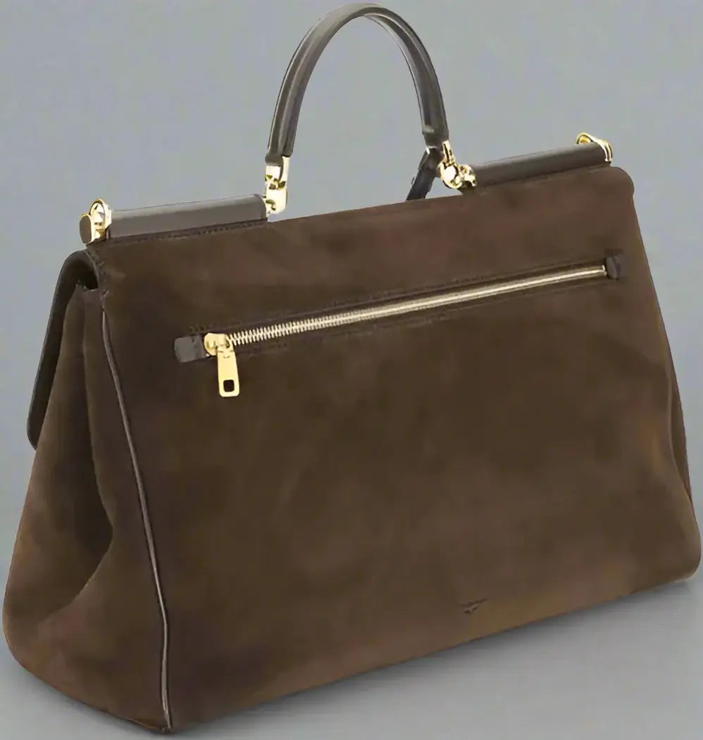 DOLCE & GABBANA Sicily brown suede Handbag