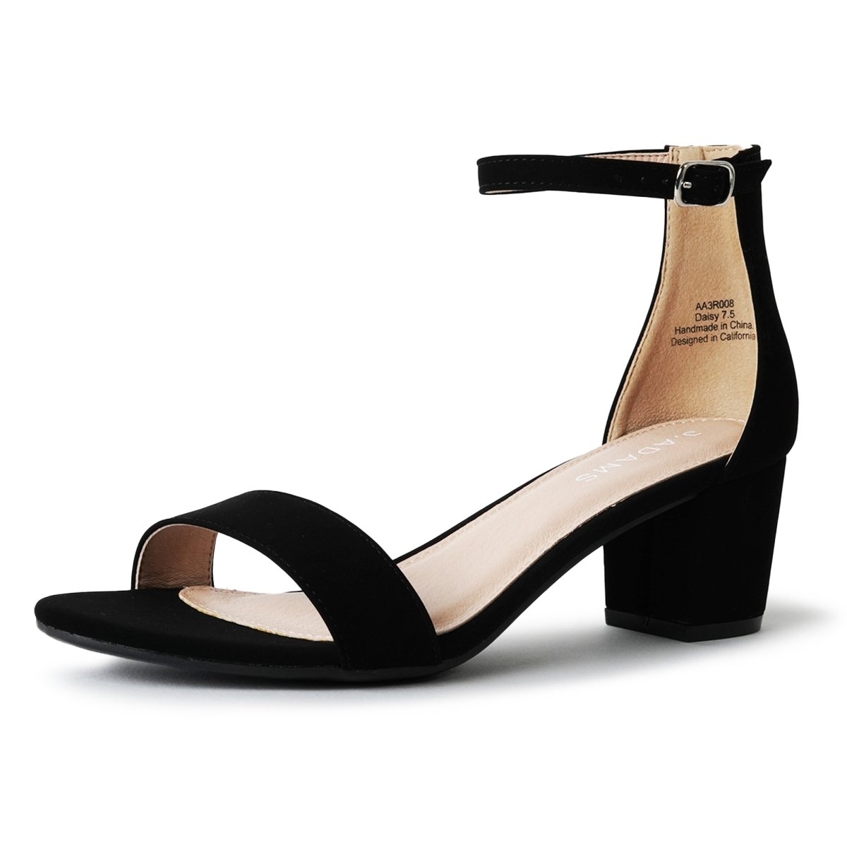 Daisy | Black Suede Heels by J.Adams – Don't Panic Shoes