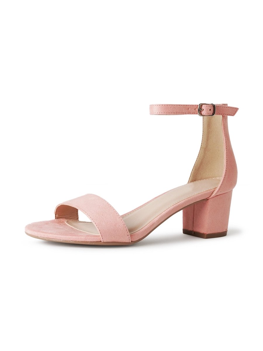 Daisy | Blush Suede Heels by J.Adams – Don't Panic Shoes