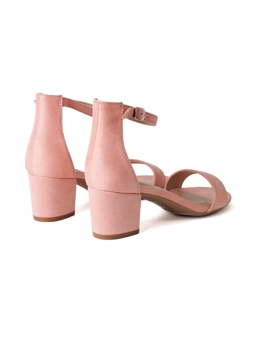 Daisy | Blush Suede Heels by J.Adams – Don't Panic Shoes