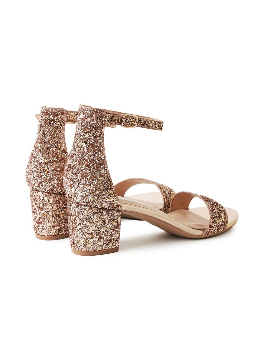 Daisy | Champagne Glitter Heels by J.Adams – Don't Panic Shoes