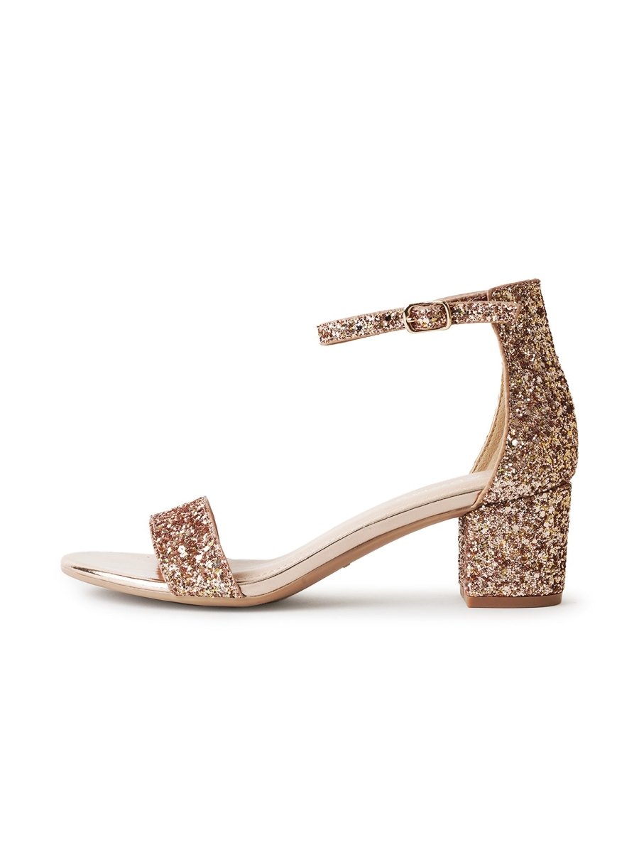 Daisy | Champagne Glitter Heels by J.Adams – Don't Panic Shoes