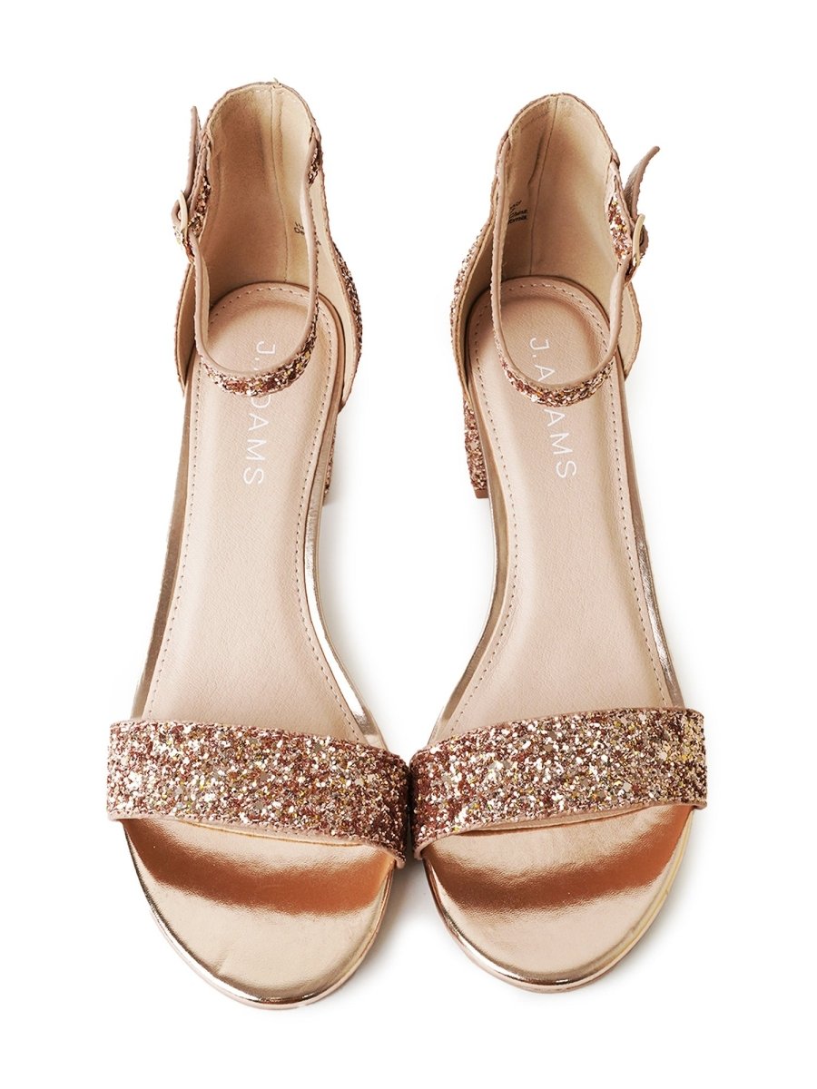 Daisy | Champagne Glitter Heels by J.Adams – Don't Panic Shoes