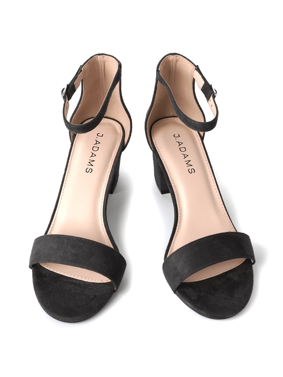 Daisy | Charcoal Suede Heels by J.Adams – Don't Panic Shoes