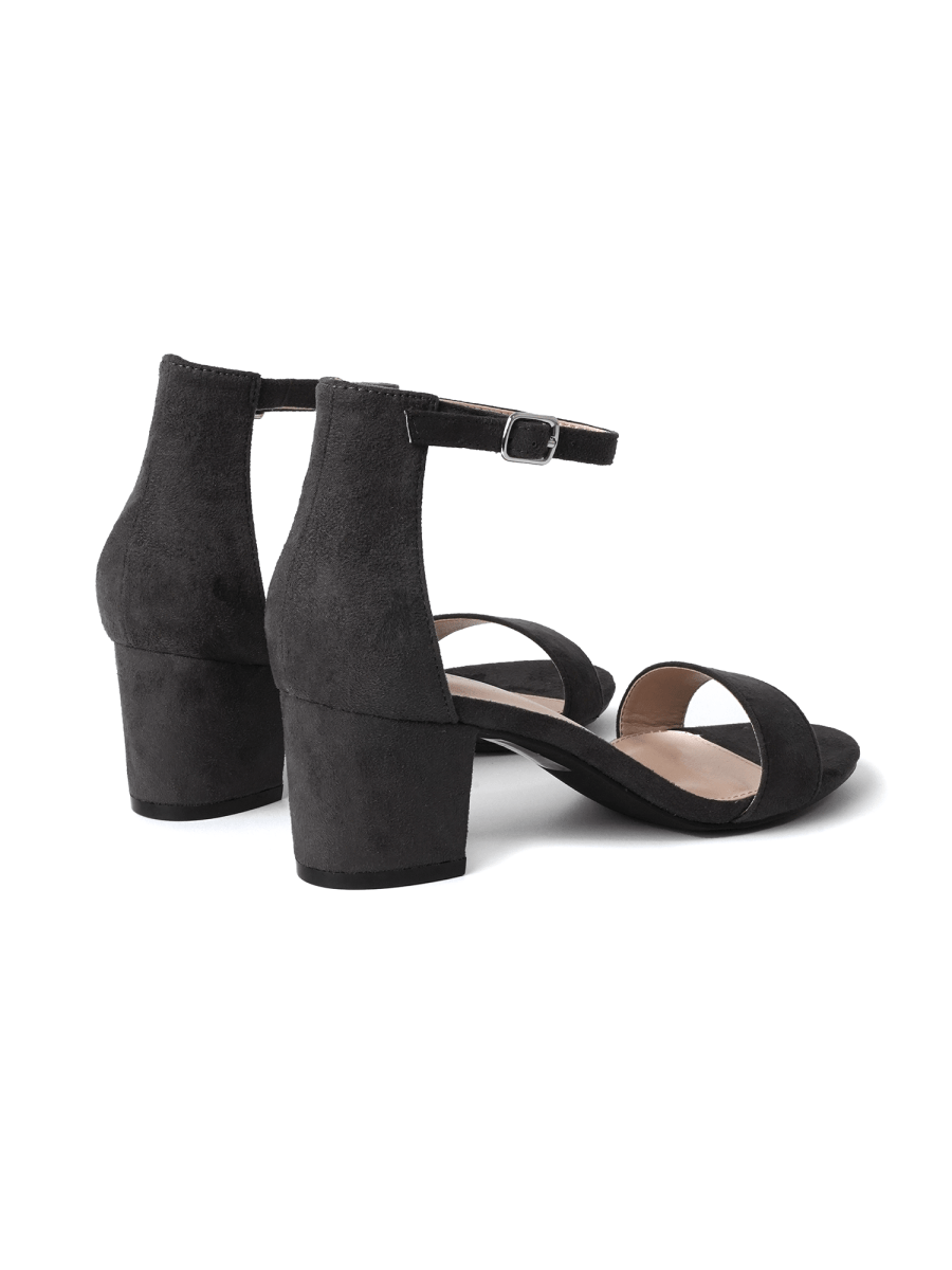 Daisy | Charcoal Suede Heels by J.Adams – Don't Panic Shoes