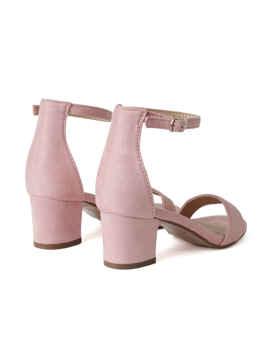 Daisy | Pink Suede Heels by J.Adams – Don't Panic Shoes