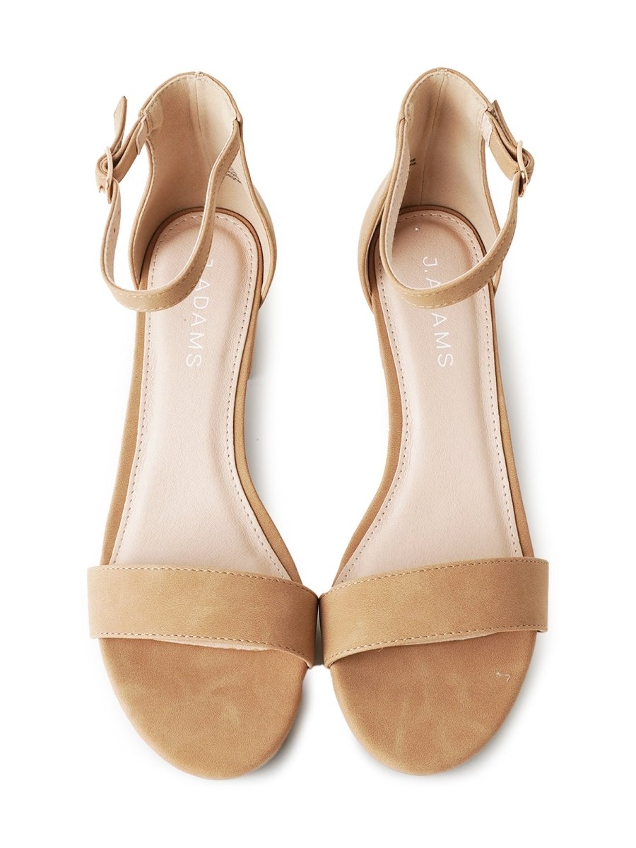 Daisy | Tan Nubuck Heels by J.Adams – Don't Panic Shoes