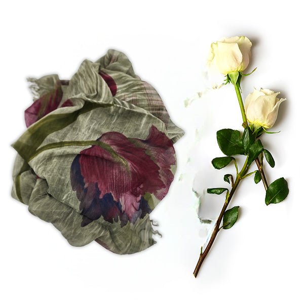 Dalí Art Inspired Florence Bamboo Fiber Dark Green 15 Bamboo Scarves by Mar Soreli – Don't Panic Shoes