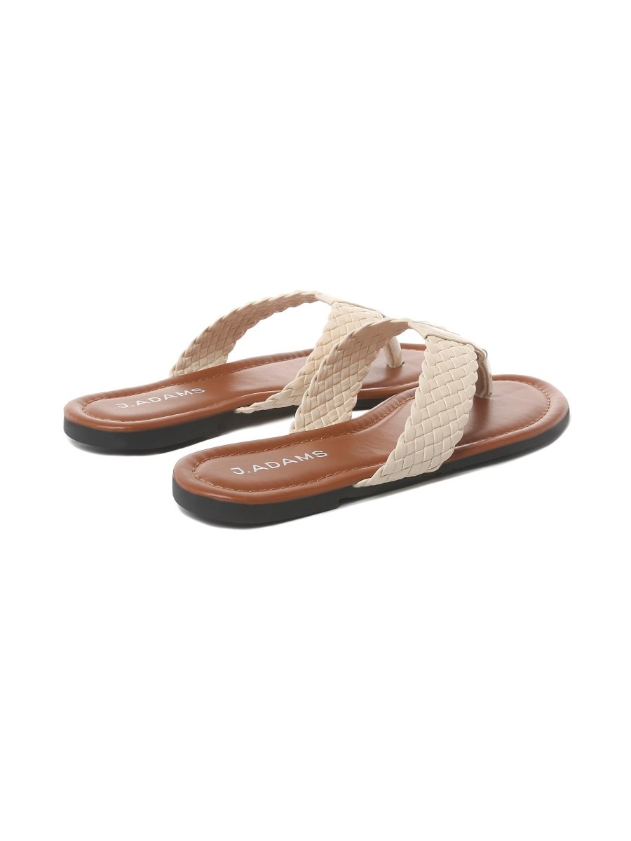 Daphne | Beige Sandals by J.Adams – Don't Panic Shoes