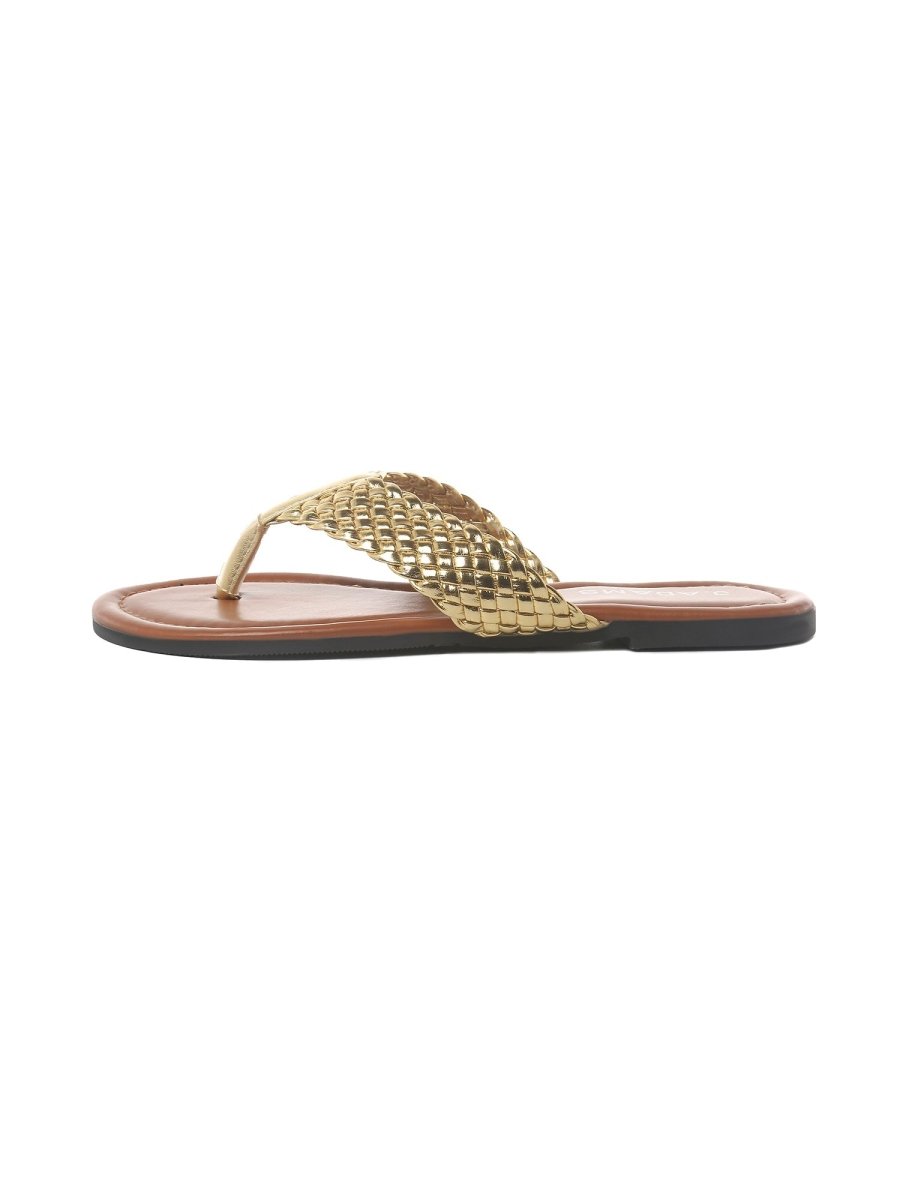 Daphne | Gold Sandals by J.Adams – Don't Panic Shoes