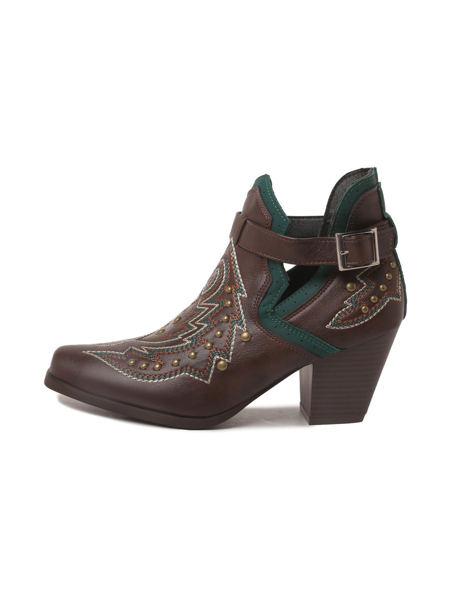 Darla | Brown Booties by J.Adams – Don't Panic Shoes