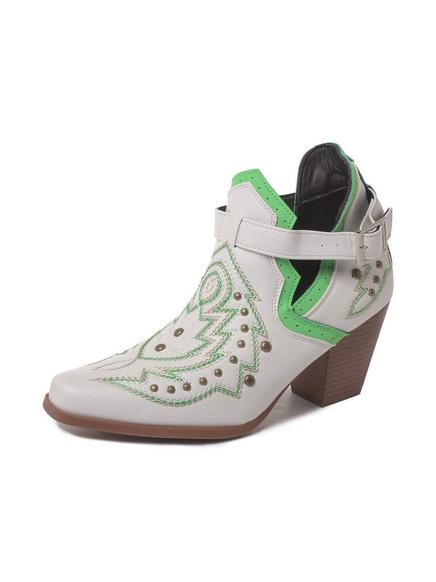 Darla | White Booties by J.Adams – Don't Panic Shoes