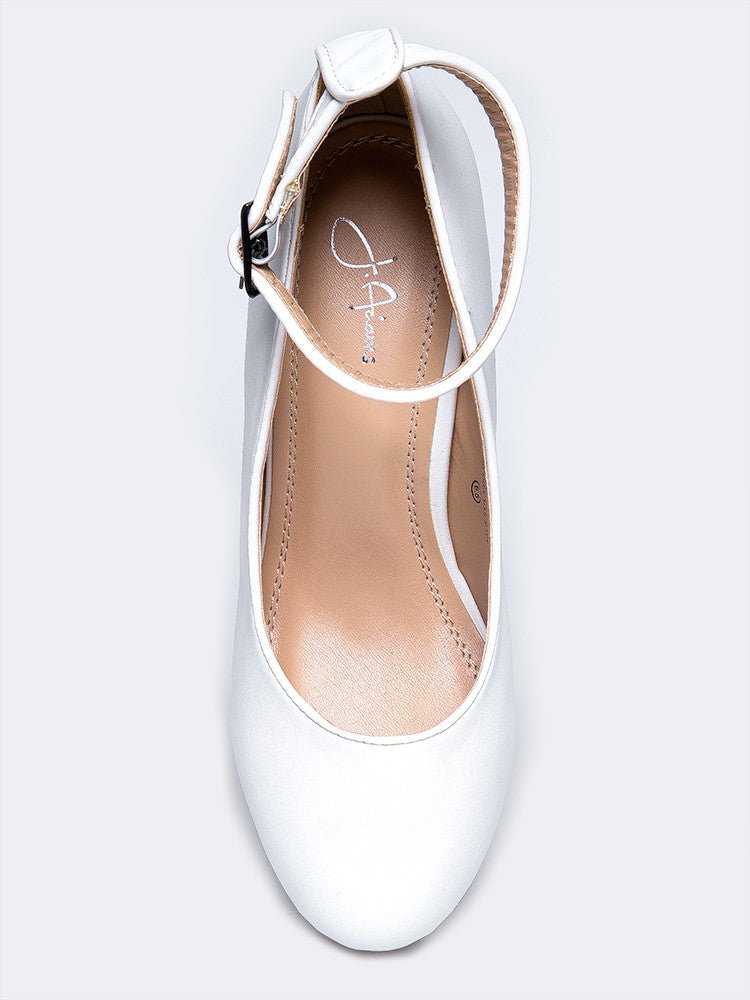 Darling | White Heels by J.Adams – Don't Panic Shoes