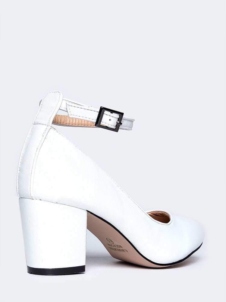 Darling | White Heels by J.Adams – Don't Panic Shoes