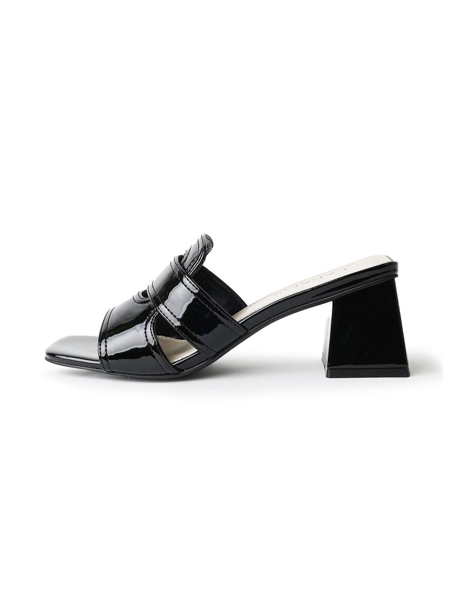 Deborah | Black Patent Sandals by J.Adams – Don't Panic Shoes