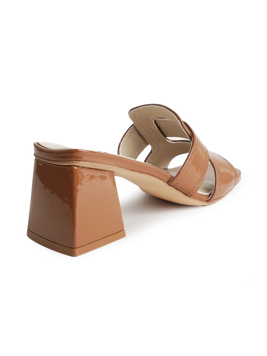 Deborah | Brown Patent Sandals by J.Adams – Don't Panic Shoes