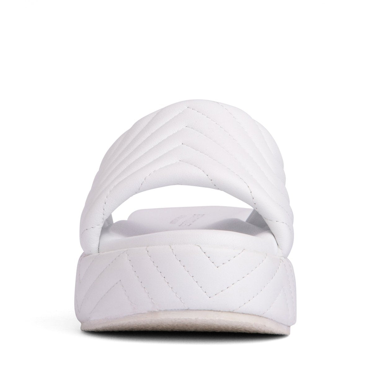 Deedee Platform Quilted Padded Leather Slide Sandal Heels by Beautiisoles – Don't Panic Shoes