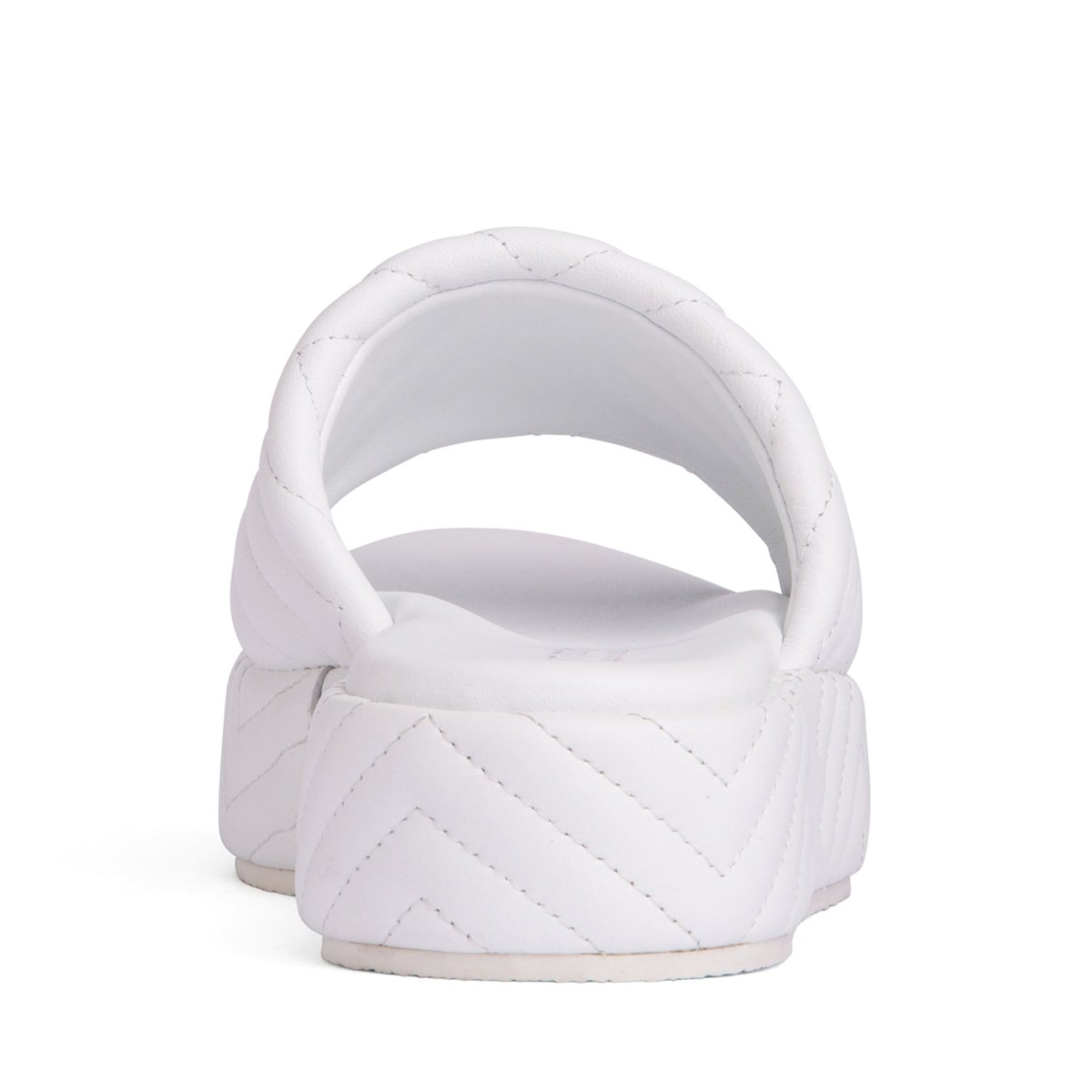 Deedee Platform Quilted Padded Leather Slide Sandal Heels by Beautiisoles – Don't Panic Shoes