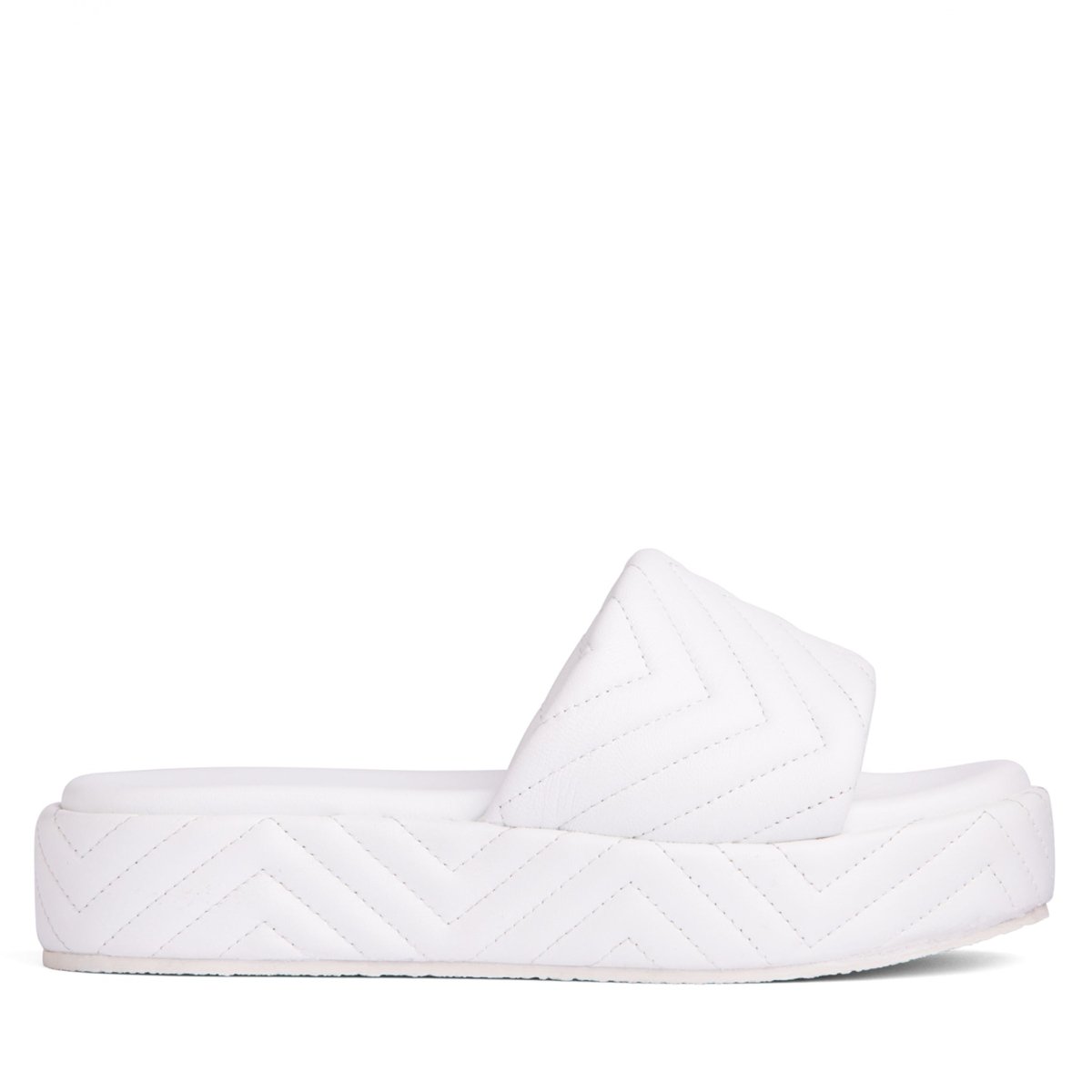 Deedee Platform Quilted Padded Leather Slide Sandal Heels by Beautiisoles – Don't Panic Shoes