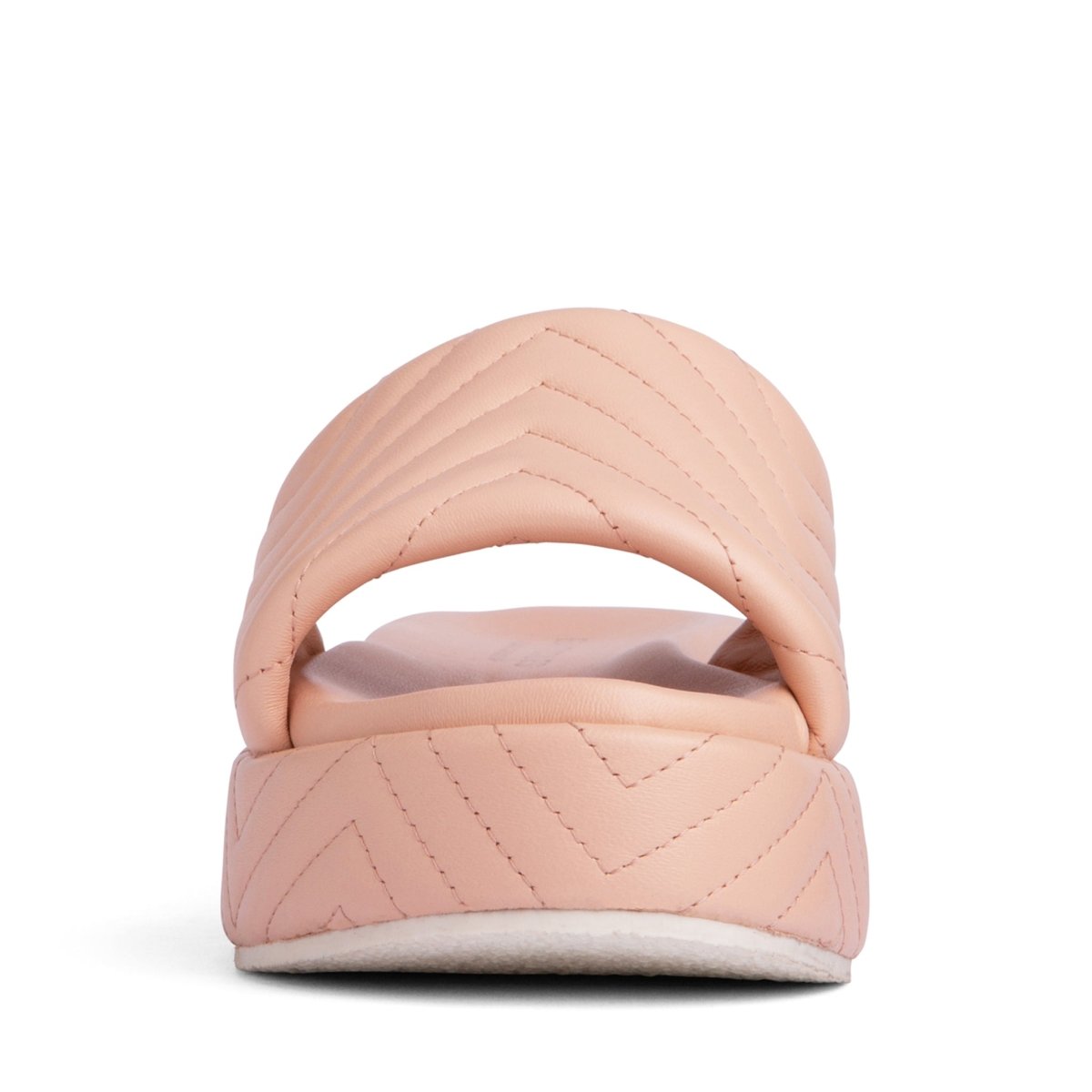 Deedee Platform Women’S Leather Quilted Padded Slide 51mm Heels by Beautiisoles – Don't Panic Shoes