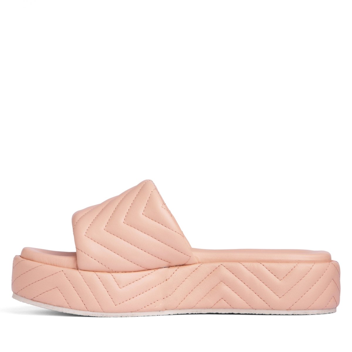 Deedee Platform Women’S Leather Quilted Padded Slide 51mm Heels by Beautiisoles – Don't Panic Shoes