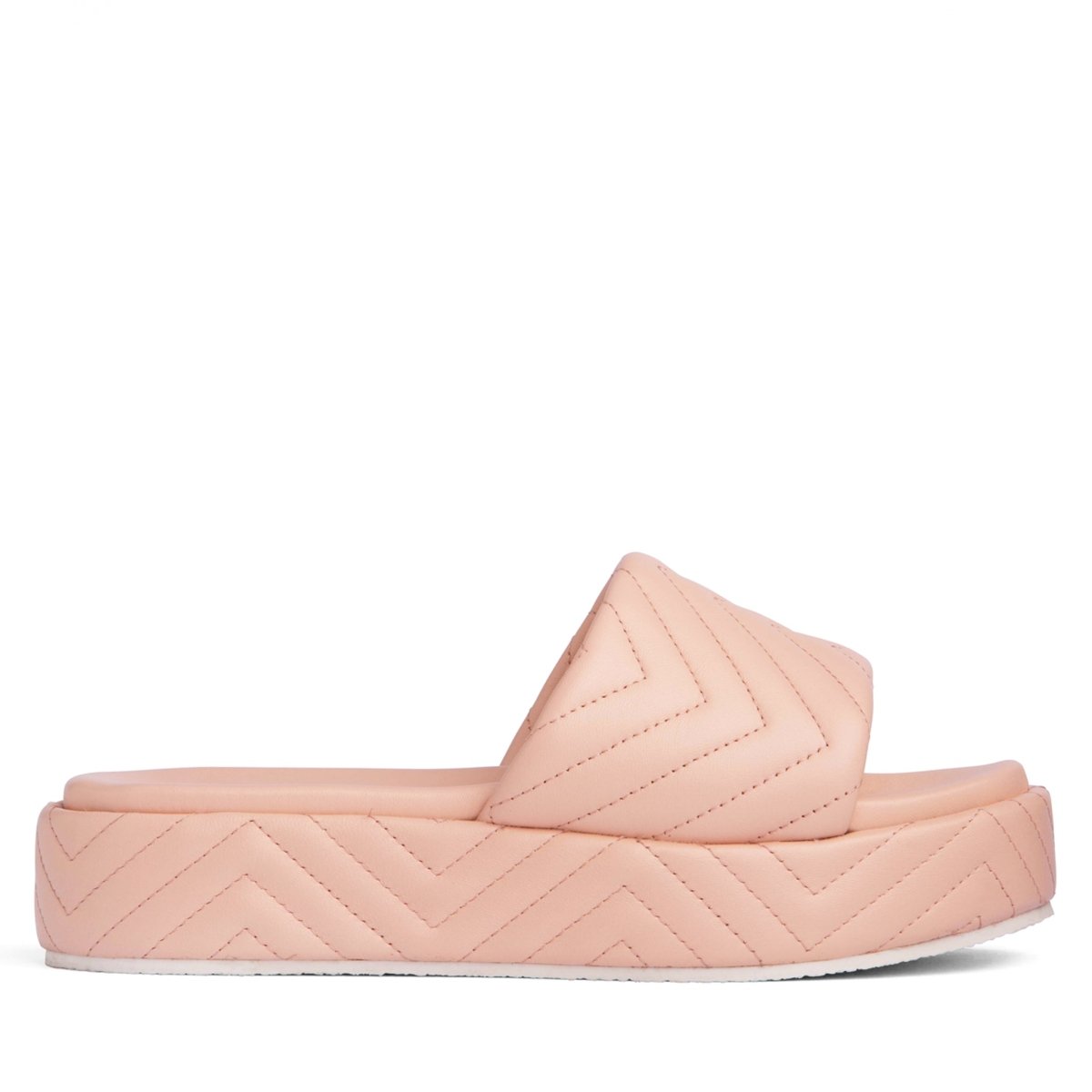 Deedee Platform Women’S Leather Quilted Padded Slide 51mm Heels by Beautiisoles – Don't Panic Shoes