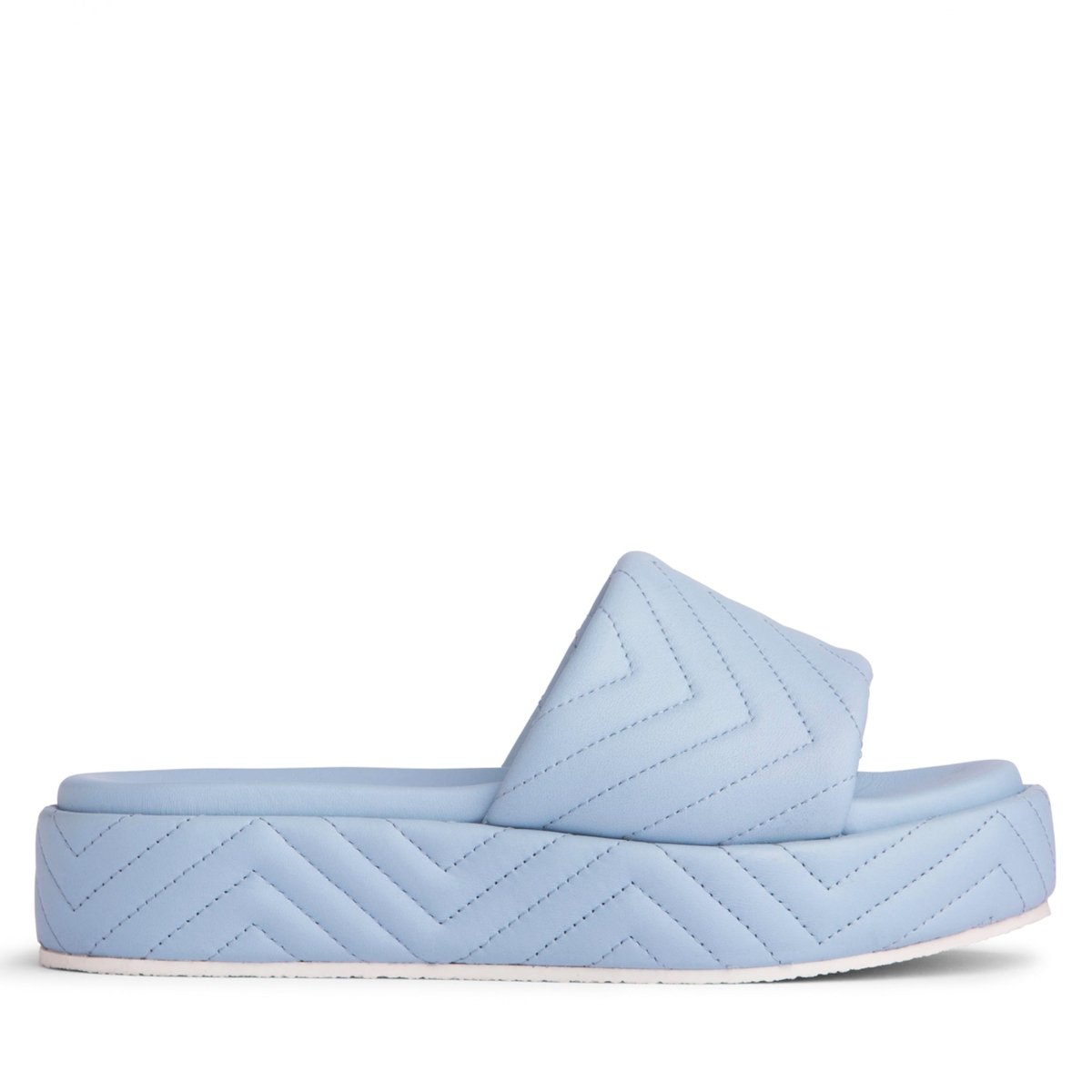 Deedee Platform Women’S Leather Quilted Padded Slide Heels by Beautiisoles – Don't Panic Shoes