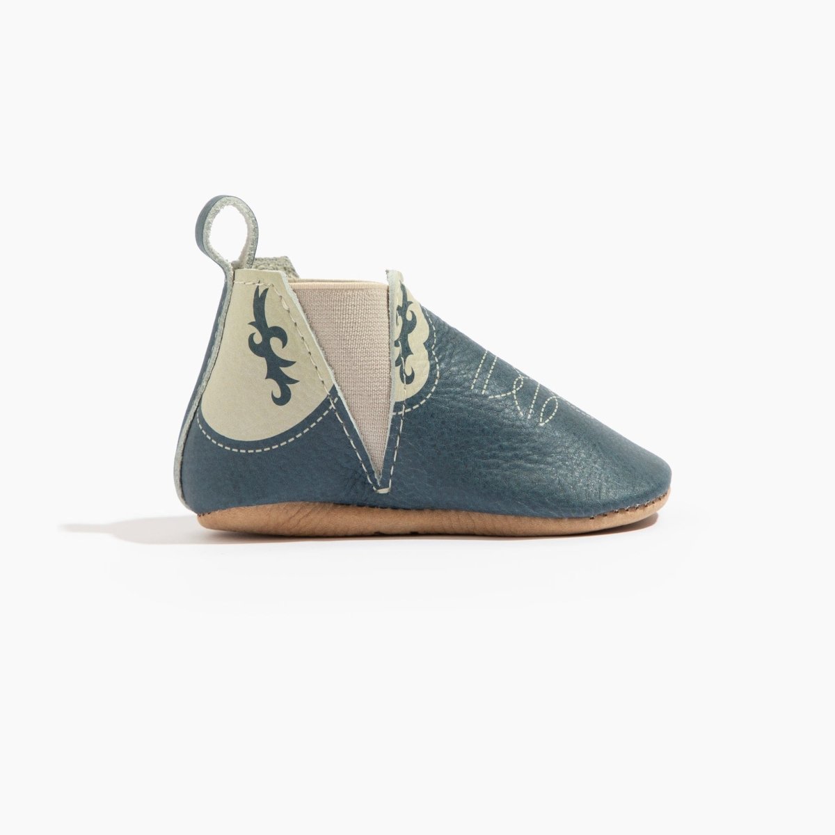 Denim Cowboy Chelsea Boot Baby Shoe Chelsea Boot by Freshly Picked – Don't Panic Shoes