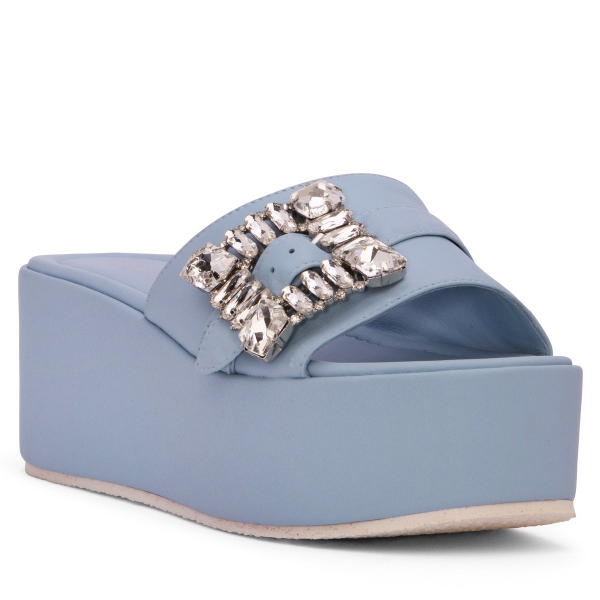 Dita Platform Leather Sandal Women’S Rhinestone Buckle Sandals by Beautiisoles – Don't Panic Shoes