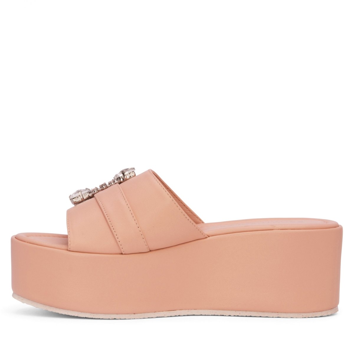 Dita Platform Women’S Leather Rhinestone Buckle Sandal Sandals by Beautiisoles – Don't Panic Shoes