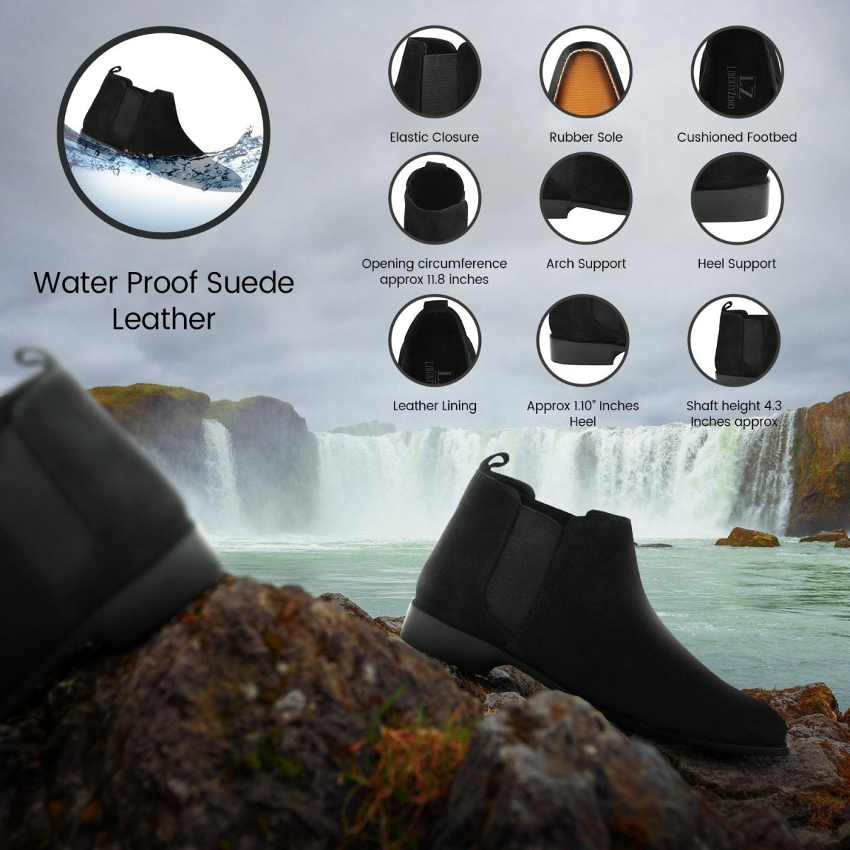 Dons Genuine Suede Leather Chelsea Boot For Men Boots by Libertyzeno – Don't Panic Shoes