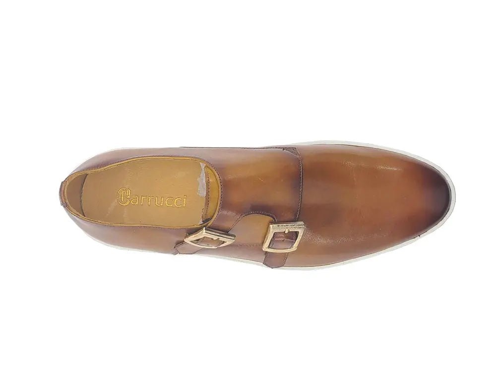 Double Monk Strap Leather Sneaker Comfort Ks529 - 03 Sneakers by Carrucci Shoes – Don't Panic Shoes