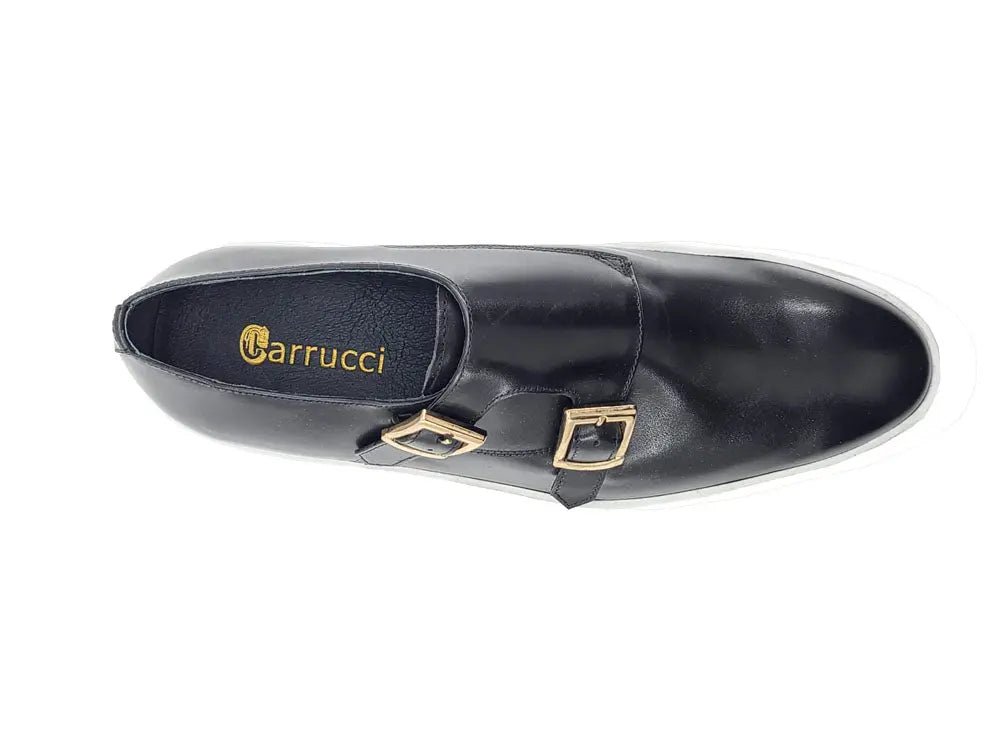Double Monk Strap Leather Sneaker Comfort Ks529 - 03 Sneakers by Carrucci Shoes – Don't Panic Shoes