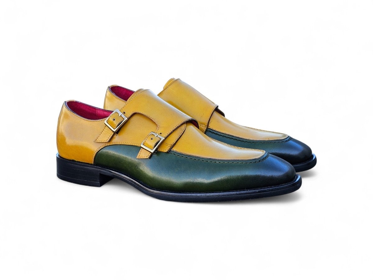 Double Monk Strap Two Tone Calf Leather Loafer Ks509 - 45t Shoes by Carrucci Shoes – Don't Panic Shoes