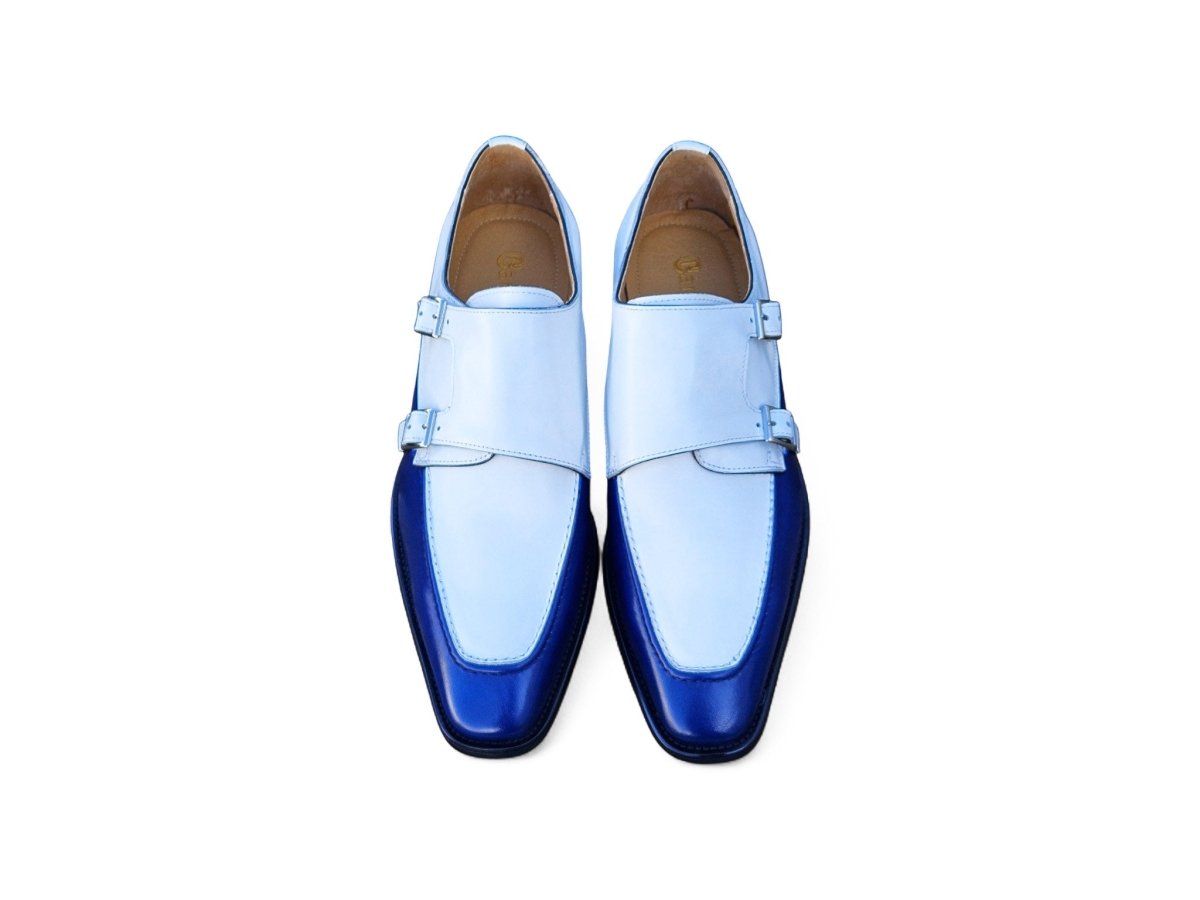 Double Monk Strap Two Tone Calf Leather Loafer Ks509 - 45t Shoes by Carrucci Shoes – Don't Panic Shoes