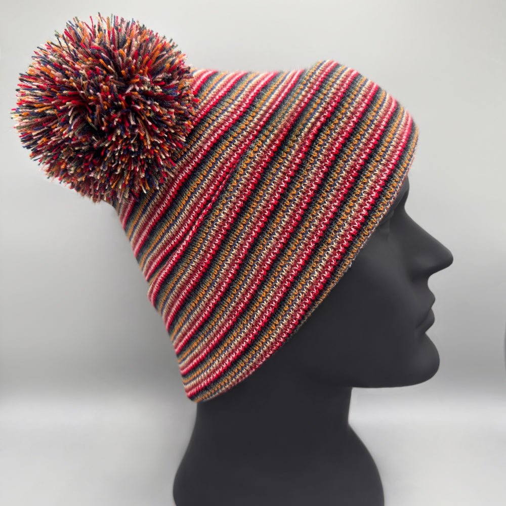 Double Pom Pom H Stitch Beanie Winter Hat Made In Usa Beanie by HAAKWEAR USA – Don't Panic Shoes