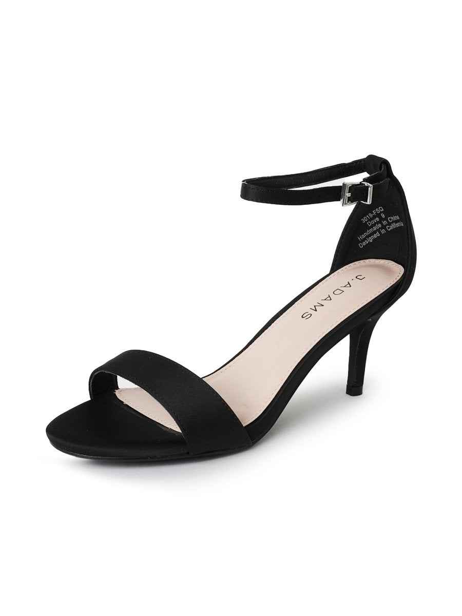 Dove | Black Satin Heels by J.Adams – Don't Panic Shoes