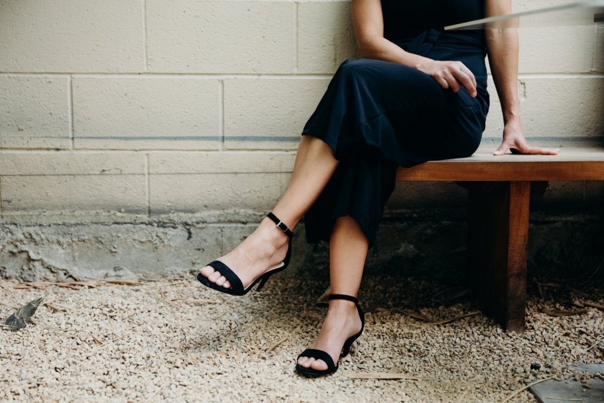 Dove | Black Suede Heels by J.Adams – Don't Panic Shoes