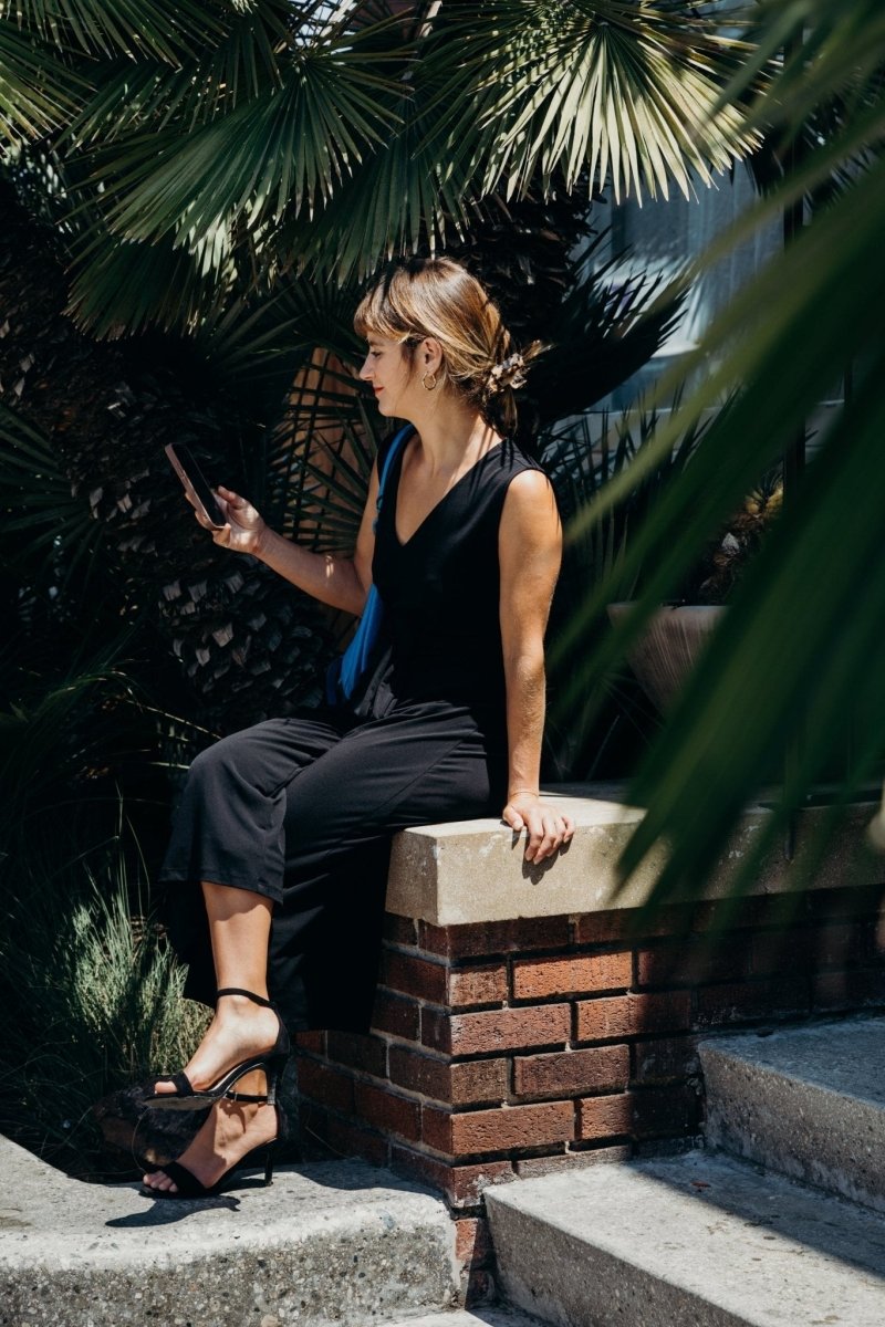 Dove | Black Suede Heels by J.Adams – Don't Panic Shoes