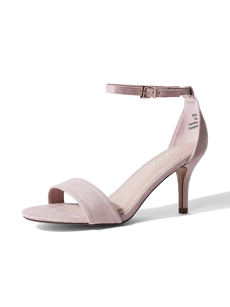 Dove | Blush Suede Heels by J.Adams – Don't Panic Shoes
