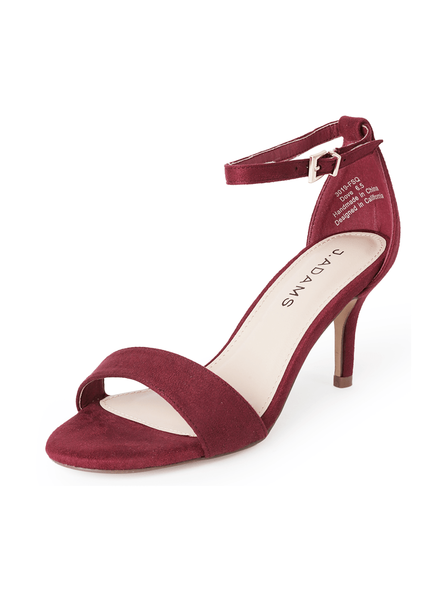 Dove | Burgundy Suede Heels by J.Adams – Don't Panic Shoes