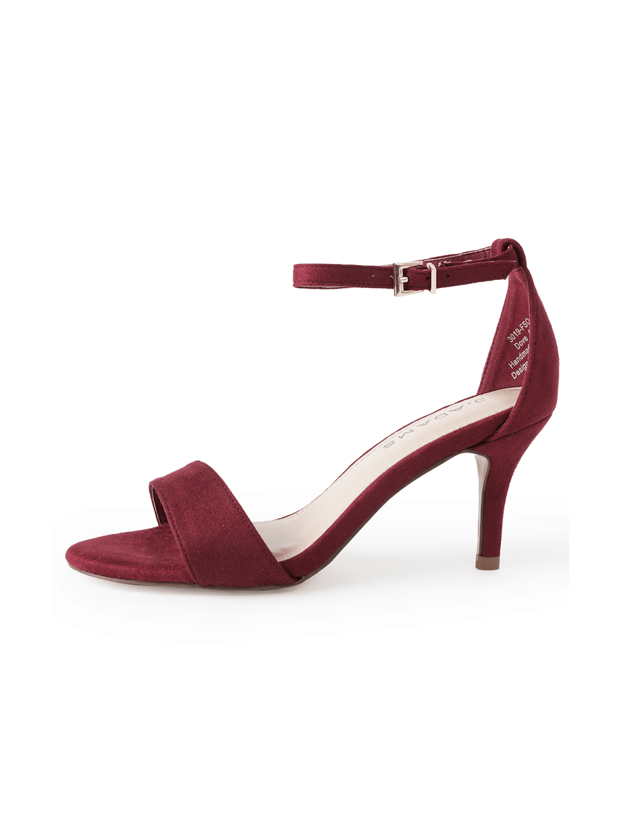Dove | Burgundy Suede Heels by J.Adams – Don't Panic Shoes