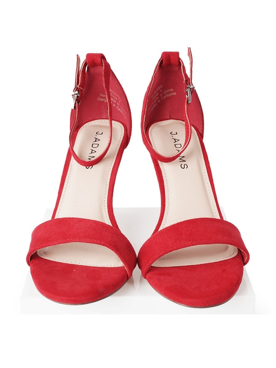 Dove | Red Suede Heels by J.Adams – Don't Panic Shoes
