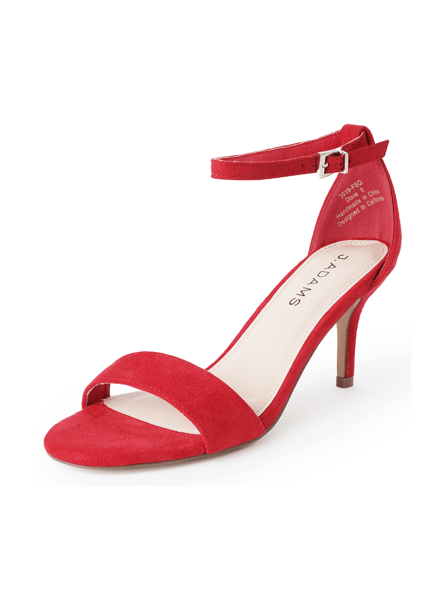 Dove | Red Suede Heels by J.Adams – Don't Panic Shoes
