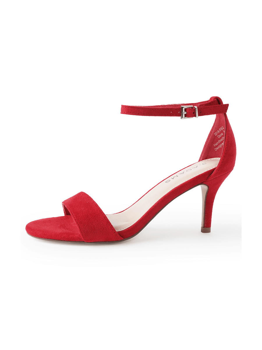 Dove | Red Suede Heels by J.Adams – Don't Panic Shoes
