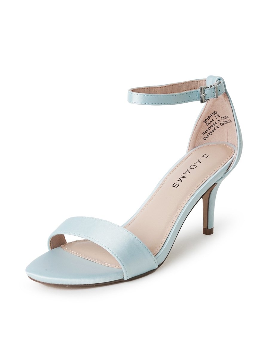 Dove | Sky Blue Satin Heels by J.Adams – Don't Panic Shoes