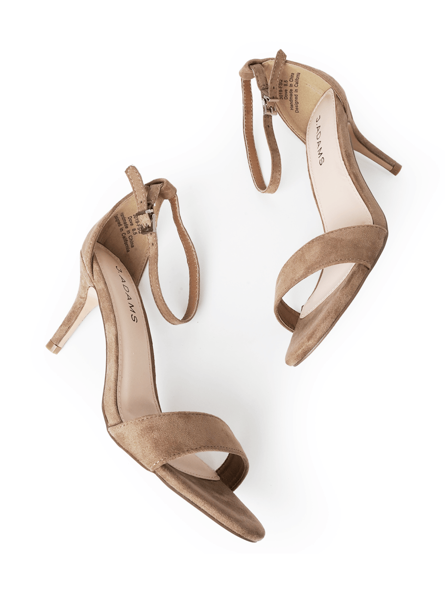 Dove | Tan Suede Heels by J.Adams – Don't Panic Shoes