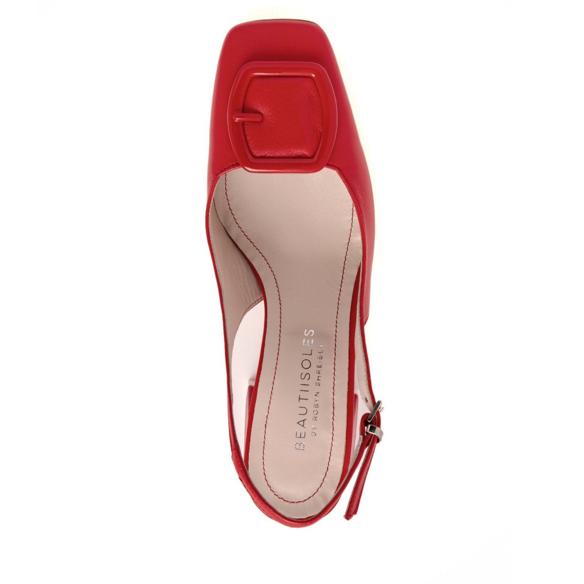 DucheSs Slingback Women’s Leather Square Toe Pump 2 Inch Sandals by Beautiisoles – Don't Panic Shoes