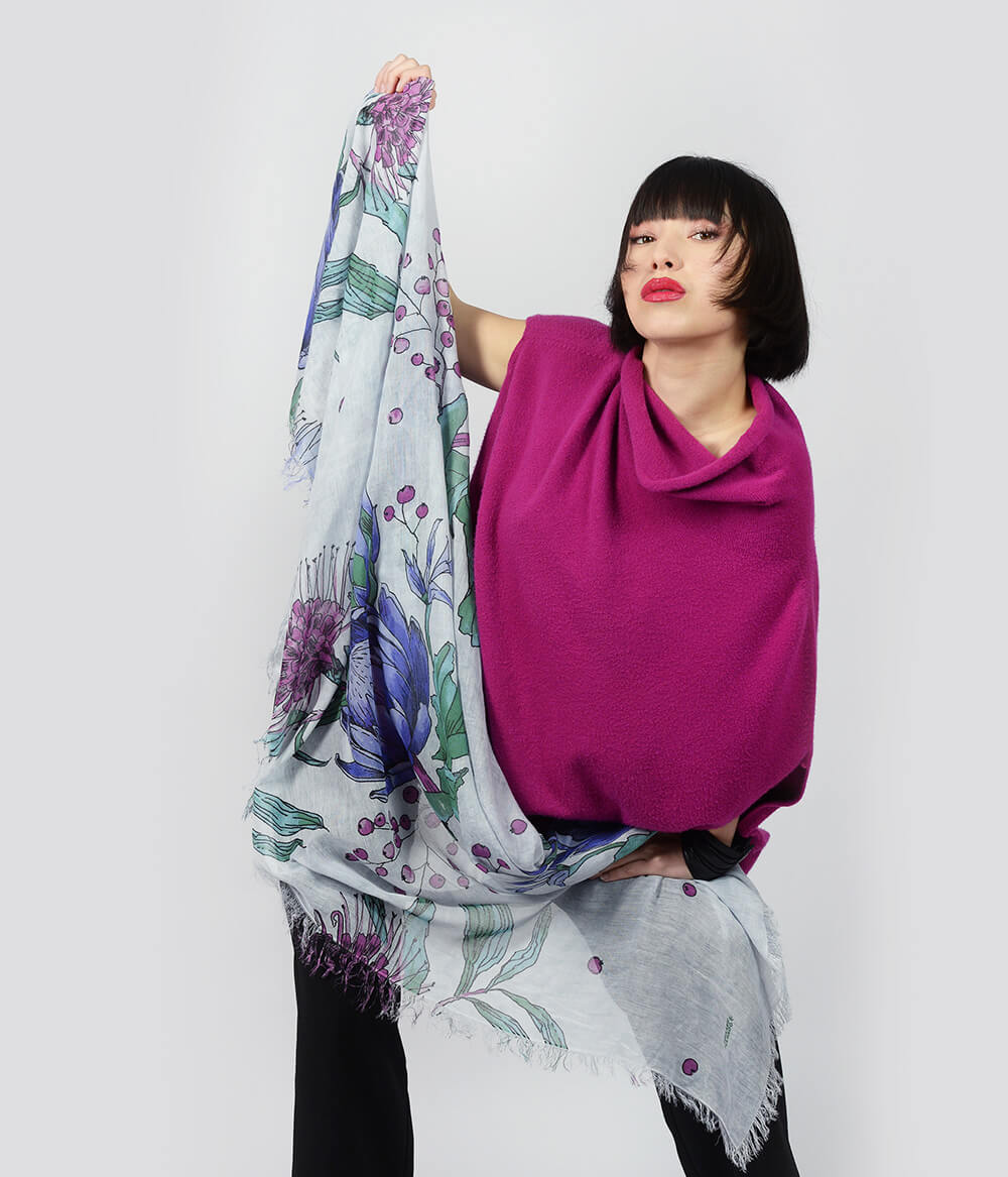 Durer Bamboo Fiber Off White Handcrafted In Florence Italy 50 Bamboo Scarves by Mar Soreli – Don't Panic Shoes