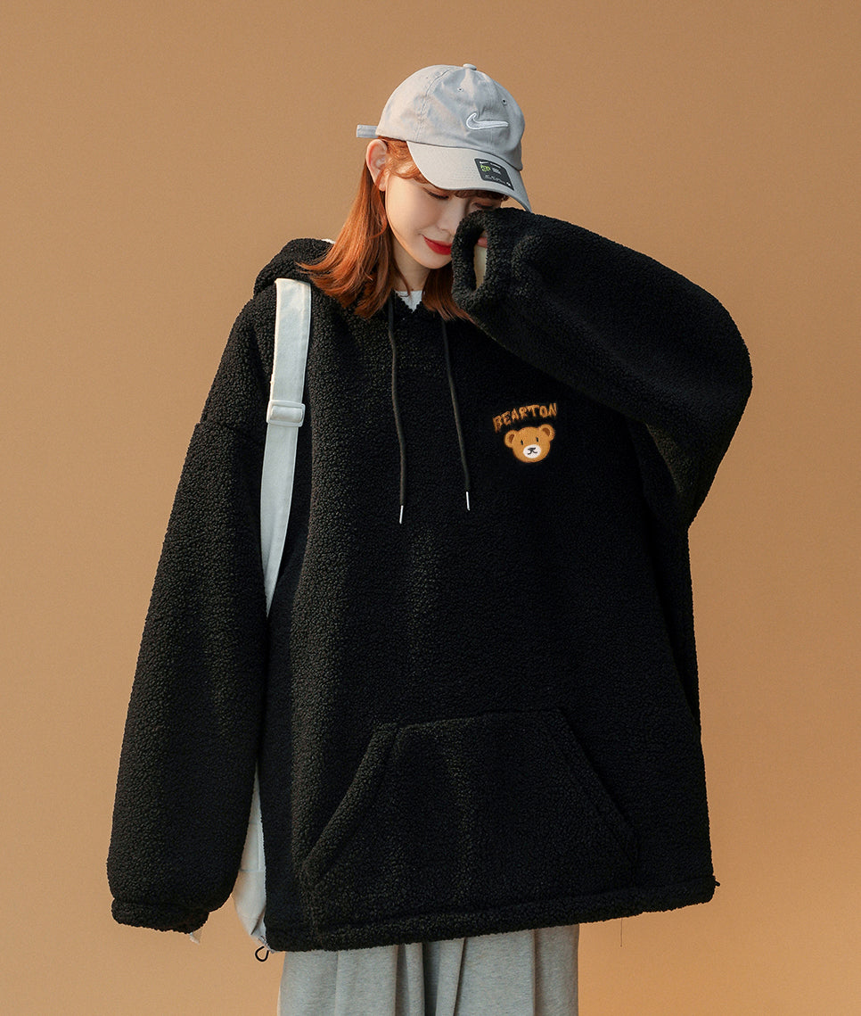 Niepce Women's Furry Teddy Bear Hoodie